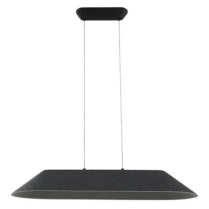 Lucande Pendelleuchte Naelle - L x B x H: 109 x 40 x 15,2 cm, schwarz, Schwarz, grau