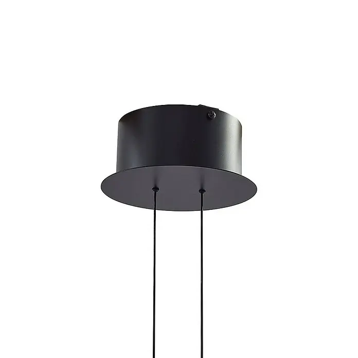 Lucande Pendelleuchte Dain - L x B x H: 28 x 28 x 13 cm, alu / grau / zink, rauchgrau, Schwarz