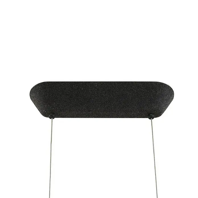 Lucande Pendelleuchte Naelle - L x B x H: 109 x 40 x 15,2 cm, schwarz, Schwarz, grau