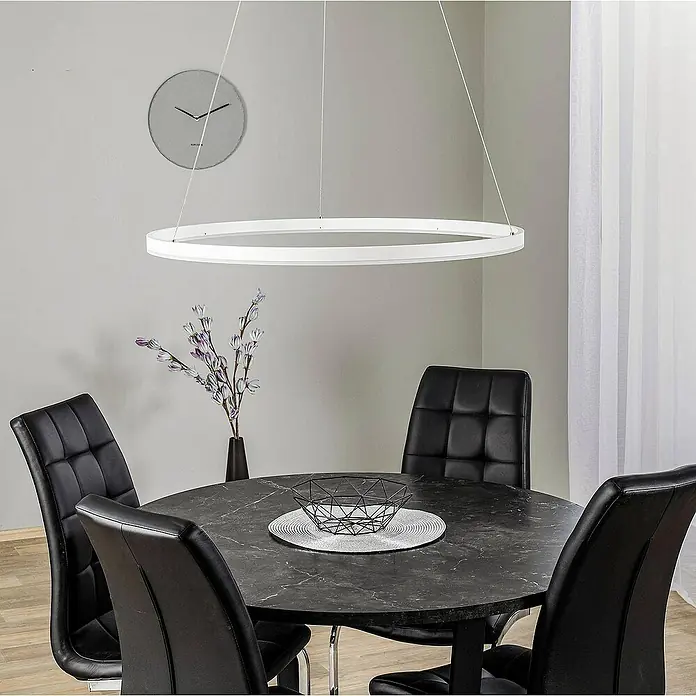 Arcchio Pendelleuchte Albiona - L x B x H: 80 x 80 x 3,5 cm, weiß / opal, weiß