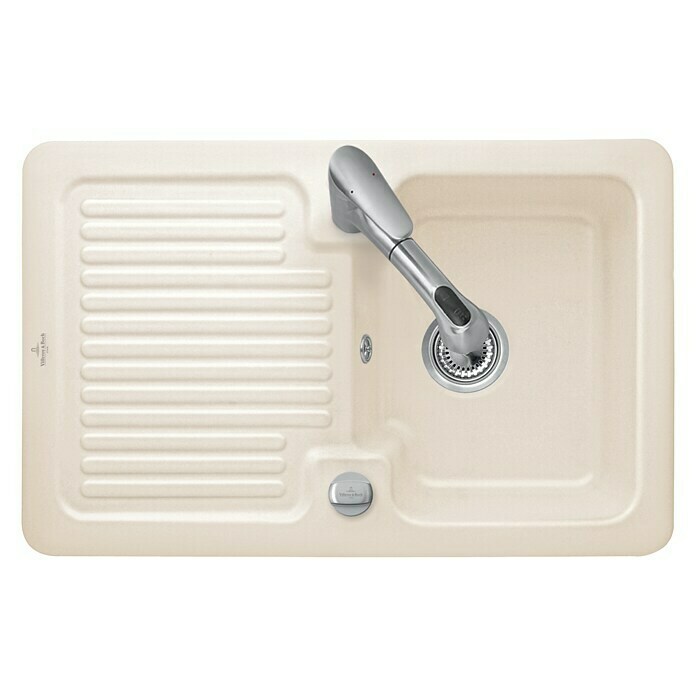 Villeroy & Boch Einbauspüle Condor80 x 51 cm, 1 Becken, Keramik, Creme View From Above