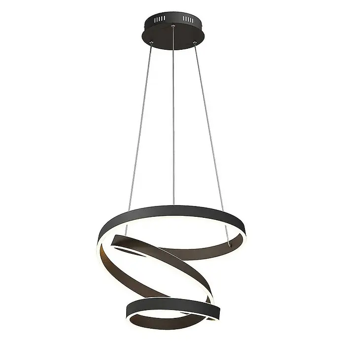 Lindby Pendelleuchte Olada - L x B x H: 51 x 51 x 29 cm, schwarz, mattSchwarz
