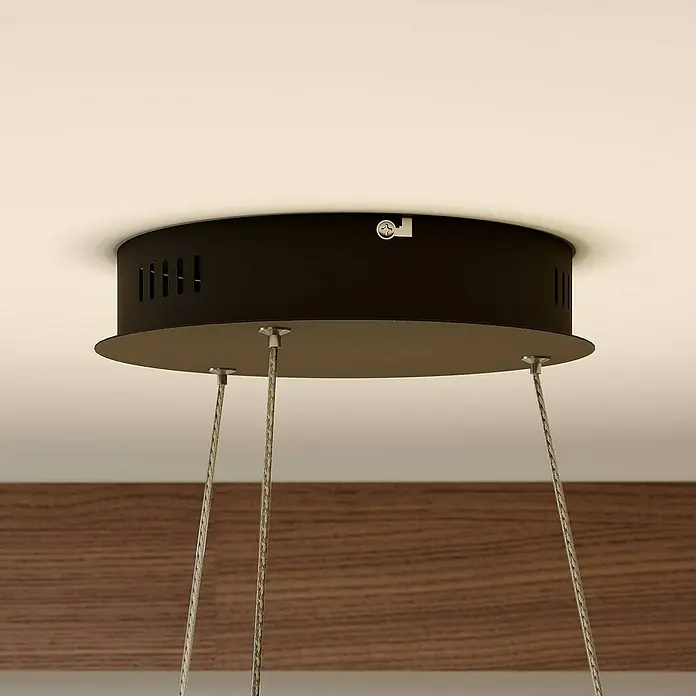 Lindby Pendelleuchte Olada - L x B x H: 51 x 51 x 29 cm, schwarz, mattSchwarz