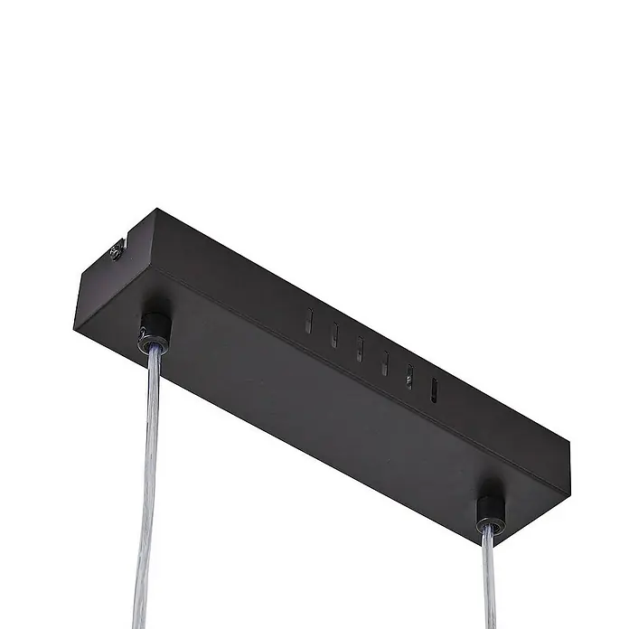 Lindby Pendelleuchte Spiraali - L x B x H: 95 x 20 x 20 cm, schwarz, Schwarz, holz hell