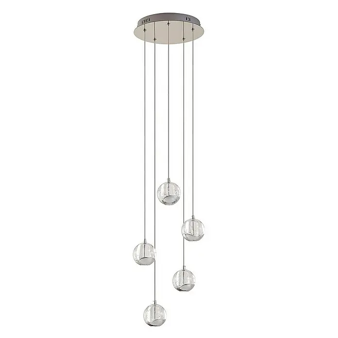 Lucande Pendelleuchte Hayley - klar / transparent, klar, chrom