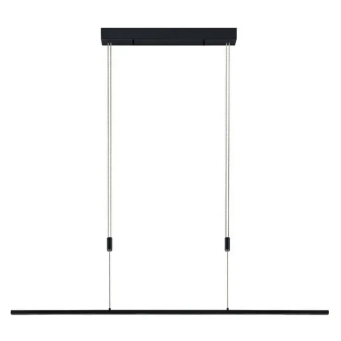 Lucande Pendelleuchte Stakato - L x B x H: 140 x 1,6 x 1,6 cm, Schwarz matt