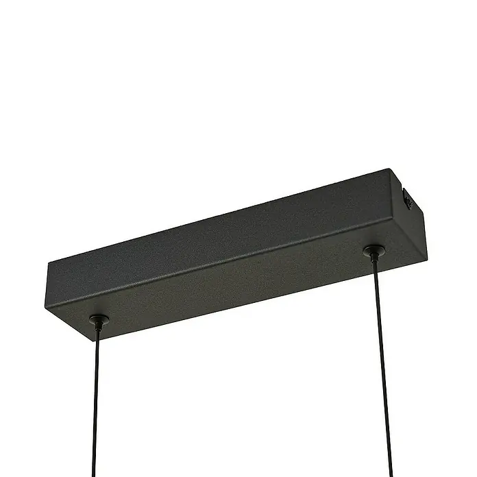Lucande Pendelleuchte Martis - L x B x H: 117 x 20 x 7 cm, schwarz, Schwarz, rauchgrau