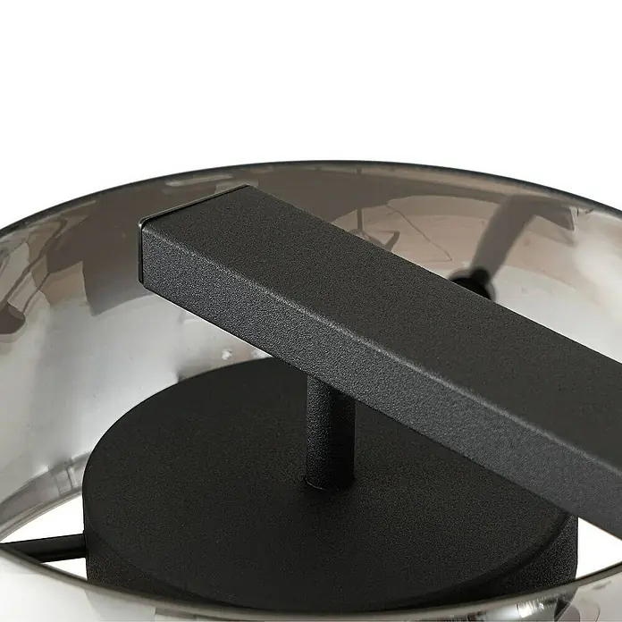 Lucande Pendelleuchte Martis - L x B x H: 117 x 20 x 7 cm, schwarz, Schwarz, rauchgrau