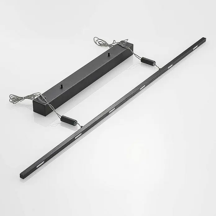 Lucande Pendelleuchte Stakato - Schwarz matt