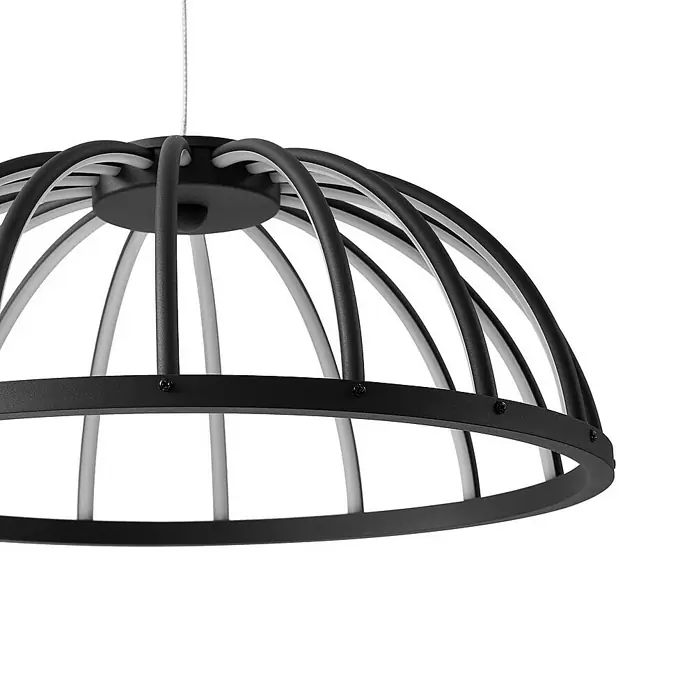 Lucande Pendelleuchte Attea - L x B x H: 40 x 40 x 15,5 cm, schwarz, Schwarz, weiß