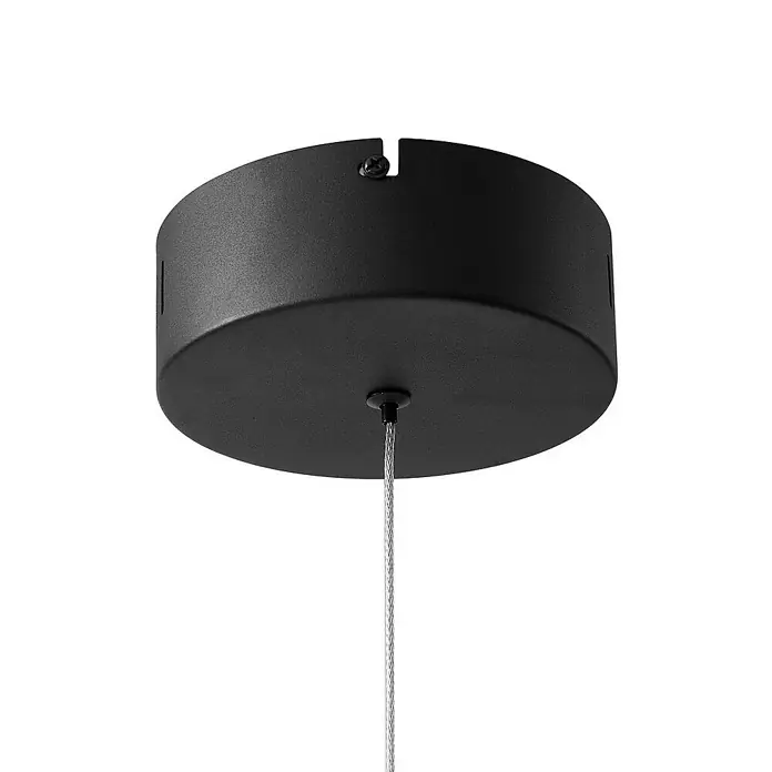 Lucande Pendelleuchte Attea - L x B x H: 40 x 40 x 15,5 cm, schwarz, Schwarz, weiß