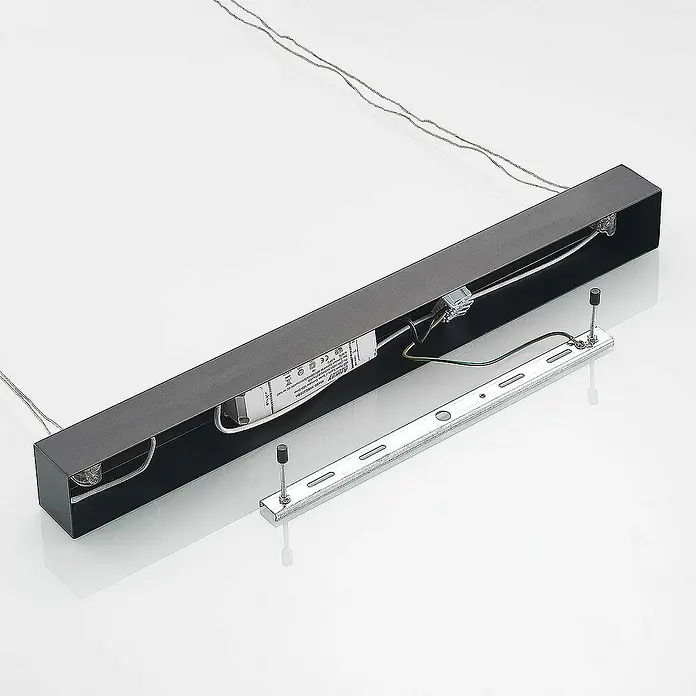 Lucande Pendelleuchte Stakato - Schwarz matt
