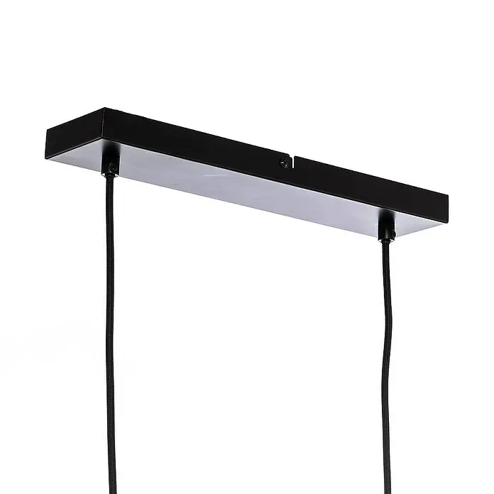 Lucande Pendelleuchte Mostrid - L x B x H: 45 x 17 x 16 cm, schwarz, Schwarz matt, E27