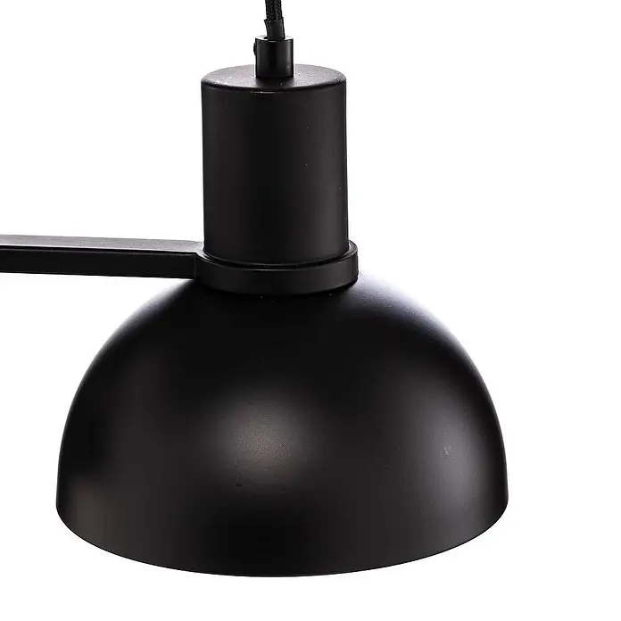 Lucande Pendelleuchte Mostrid - L x B x H: 45 x 17 x 16 cm, schwarz, Schwarz matt, E27