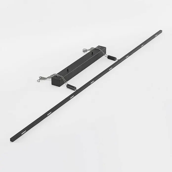 Lucande Pendelleuchte Stakato - Schwarz matt