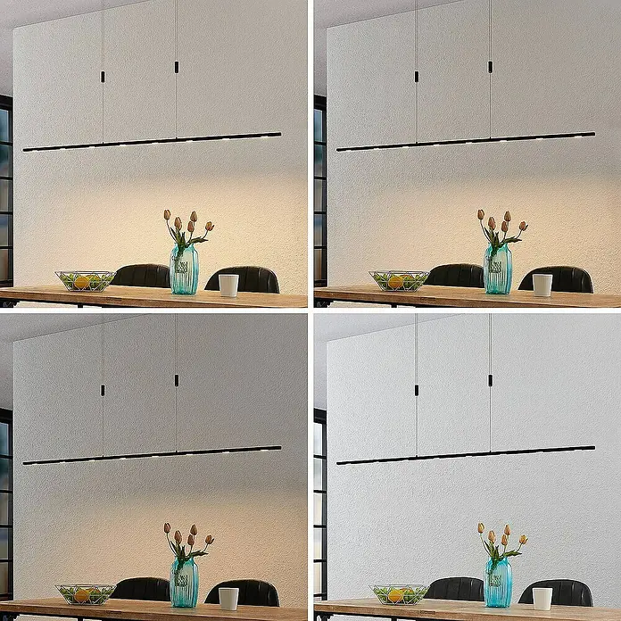 Lucande Pendelleuchte Stakato - Schwarz matt