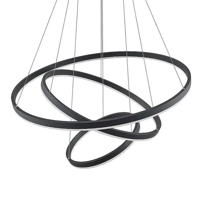 Arcchio Pendelleuchte Albiona - L x B x H: 80 x 80 x 250 cm, schwarz, Schwarz, weiß