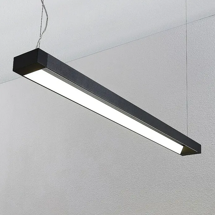 Arcchio Pendelleuchte Cuna - L x B x H: 122,2 x 11,5 x 4,88 cm, schwarz, Schwarz (RAL 9005)