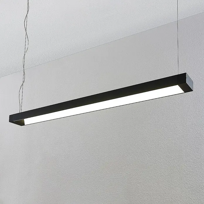 Arcchio Pendelleuchte Cuna - L x B x H: 122,2 x 11,5 x 4,88 cm, schwarz, Schwarz (RAL 9005)