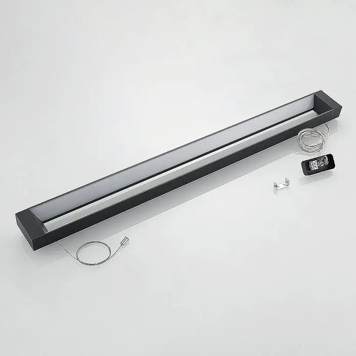 Arcchio Pendelleuchte Cuna - L x B x H: 122,2 x 11,5 x 4,88 cm, schwarz, Schwarz (RAL 9005)