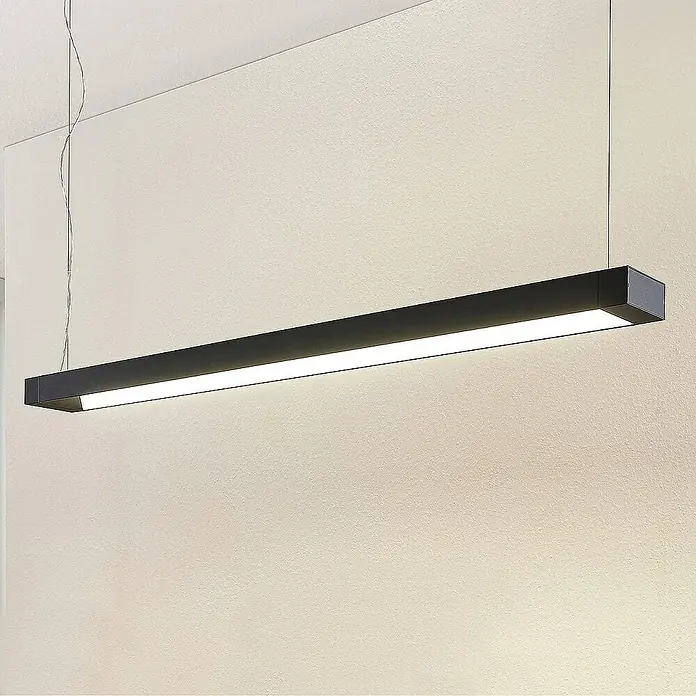 Arcchio Pendelleuchte Cuna - L x B x H: 122,2 x 11,5 x 4,88 cm, schwarz, Schwarz (RAL 9005)