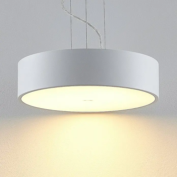 Arcchio Pendelleuchte Noabelle - L x B x H: 40 x 40 x 10 cm, weiß / opal, weiß