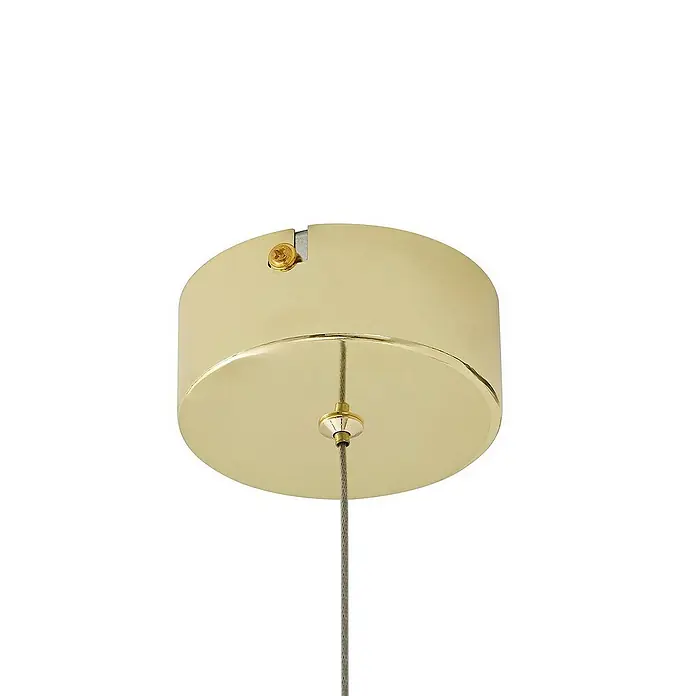 Lucande Pendelleuchte Hayley - L x B x H: 9 x 9 x 8,5 cm, klar / transparent, klar, gold
