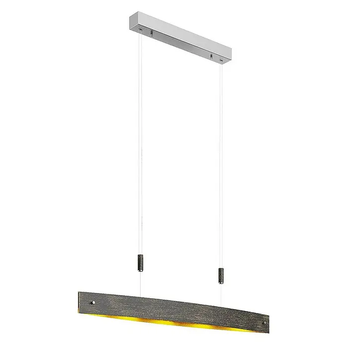 Lucande Pendelleuchte Lio - L x B x H: 99 x 9,5 x 8 cm, schwarz, Schwarz, gold
