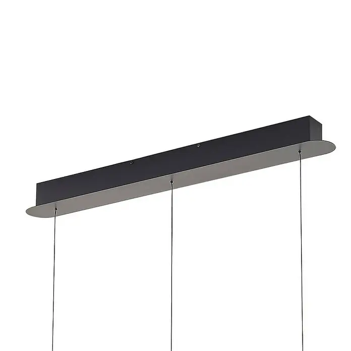 Lucande Pendelleuchte Joran - L x B x H: 89 x 20 x 20 cm, weiß / opal, opal weiß, gold, Schwarz