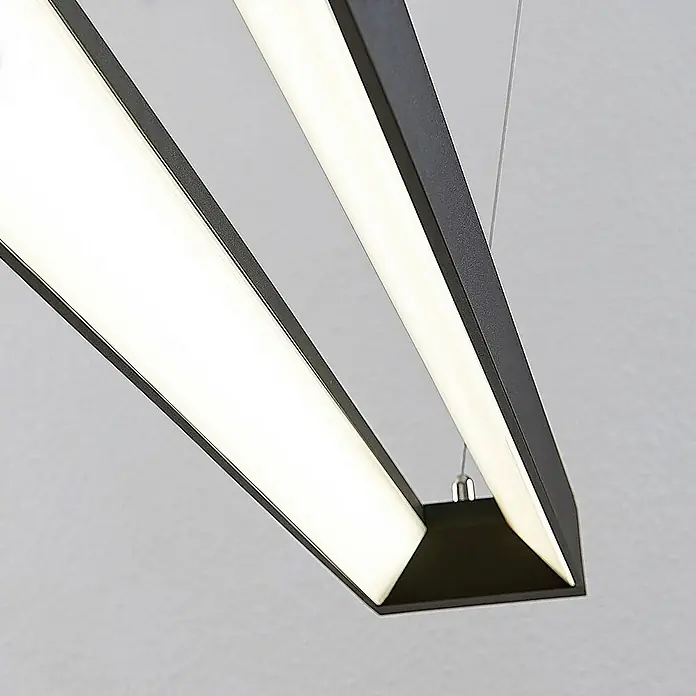Arcchio Pendelleuchte Cuna - L x B x H: 92,2 x 11,5 x 4,88 cm, schwarz, Schwarz (RAL 9005)