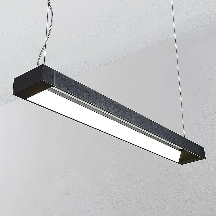 Arcchio Pendelleuchte Cuna - L x B x H: 92,2 x 11,5 x 4,88 cm, schwarz, Schwarz (RAL 9005)