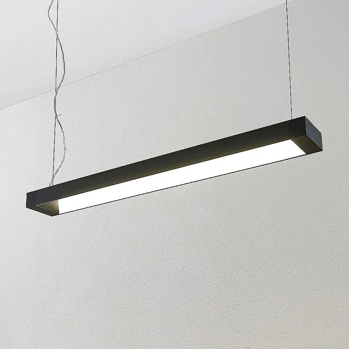 Arcchio Pendelleuchte Cuna - L x B x H: 92,2 x 11,5 x 4,88 cm, schwarz, Schwarz (RAL 9005)