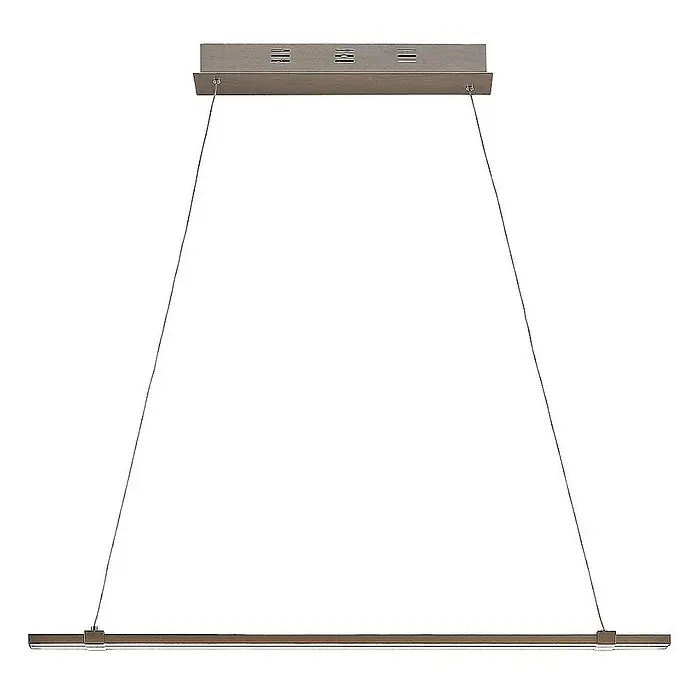 Lucande Pendelleuchte Tymon - L x B x H: 140 x 5 x 3 cm, alu / grau / zink, gefrostet, nickel satiniert