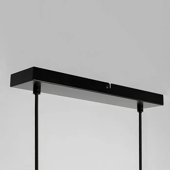 Lucande Pendelleuchte Servan - L x B x H: 45 x 17 x 19,3 cm, schwarz, Schwarz matt, E27
