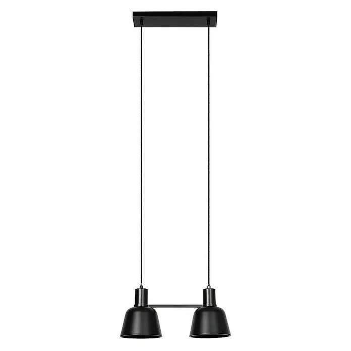 Lucande Pendelleuchte Servan - L x B x H: 45 x 17 x 19,3 cm, schwarz, Schwarz matt, E27