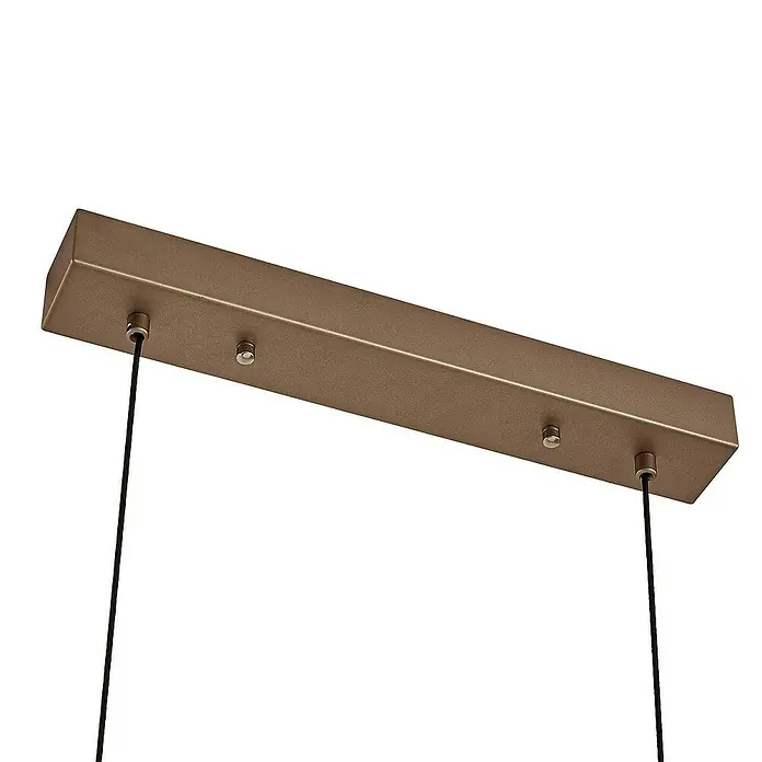 Lindby Pendelleuchte Jaren - L x B x H: 100 x 4 x 1 cm, braun / rost, braun, Schwarz