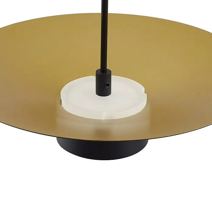 Lindby Pendelleuchte Norvind - schwarz, sandSchwarz, gold