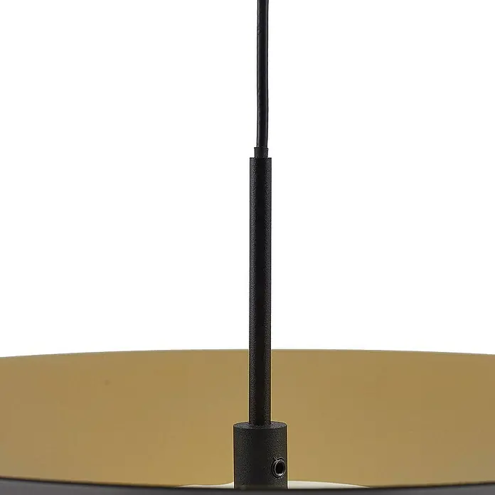 Lindby Pendelleuchte Norvind - schwarz, sandSchwarz, gold