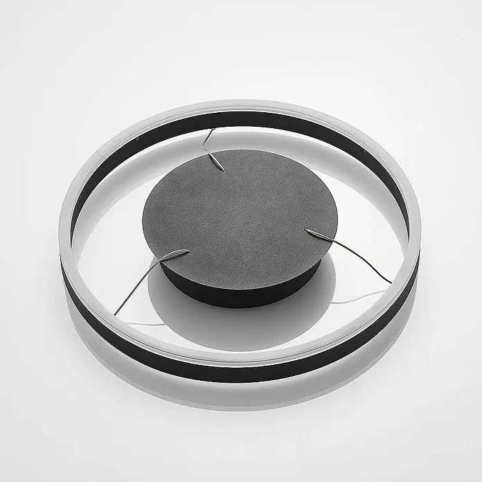 Arcchio Pendelleuchte Albiona - schwarz, Schwarz, weiß