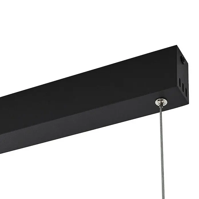 Lucande Pendelleuchte Mylosh - L x B x H: 110 x 3,5 x 4,6 cm, schwarz, Schwarz