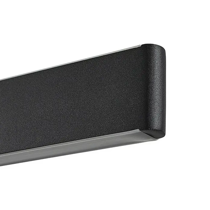 Lucande Pendelleuchte Mylosh - L x B x H: 110 x 3,5 x 4,6 cm, schwarz, Schwarz