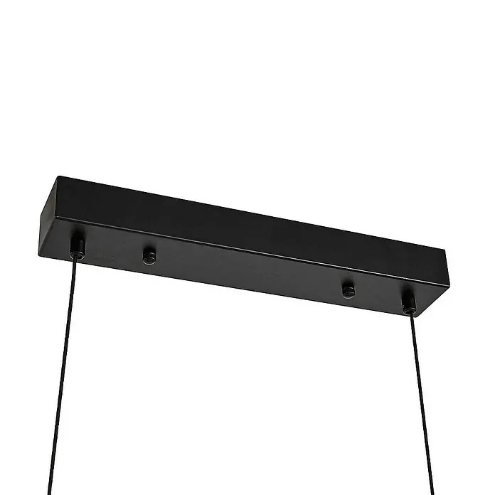 Lucande Pendelleuchte Sayori - schwarz, Schwarz, weiß