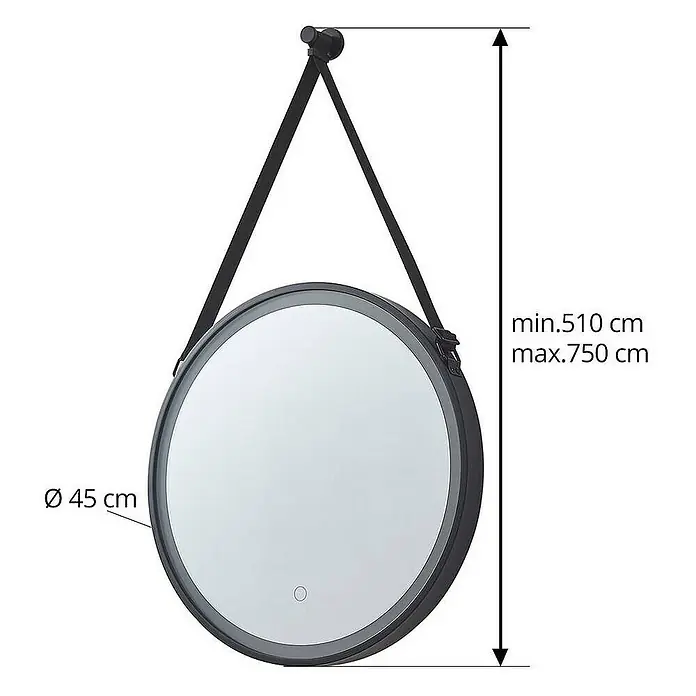 Lucande LED-Spiegelleuchte Lelin - schwarz