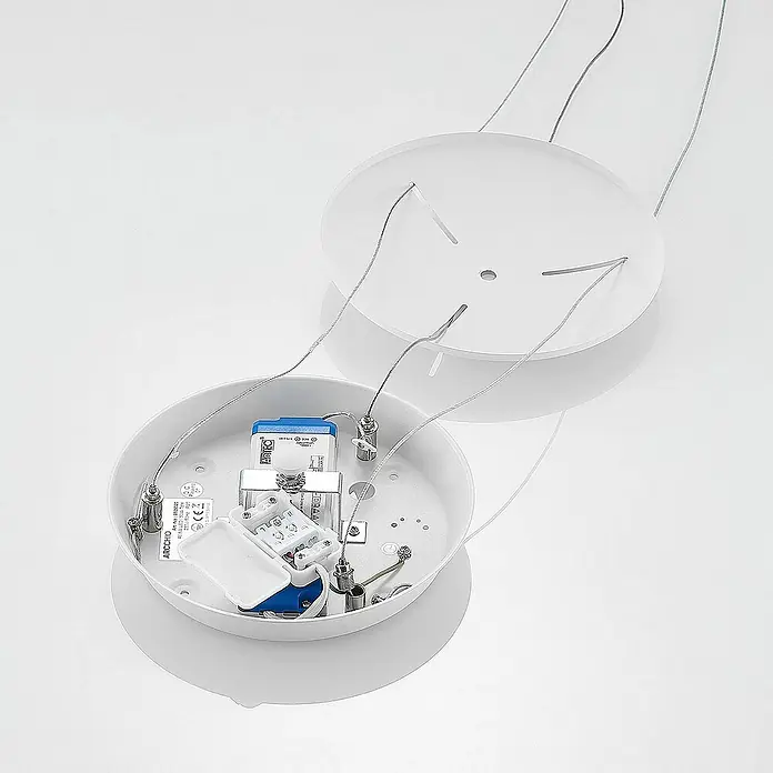 Arcchio Pendelleuchte Vivy - L x B x H: 58 x 58 x 3,5 cm, weiß / opal, weiß
