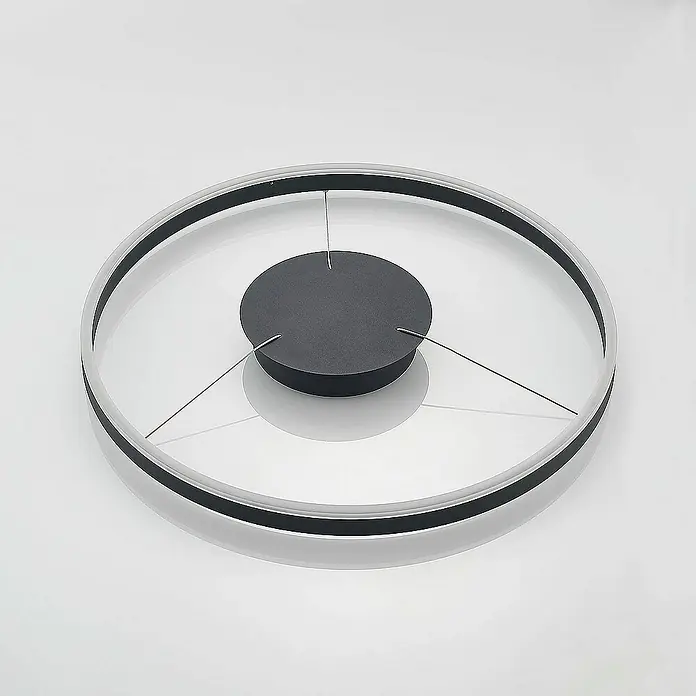 Arcchio Pendelleuchte Albiona - L x B x H: 60 x 60 x 3,5 cm, schwarz, Schwarz, weiß