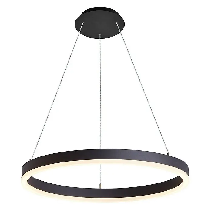 Arcchio Pendelleuchte Albiona - L x B x H: 60 x 60 x 3,5 cm, schwarz, Schwarz, weiß