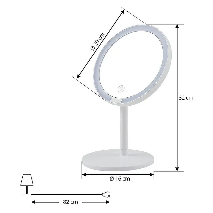 Lindby LED-Spiegelleuchte Renki - weiß / opal, weiß / opal