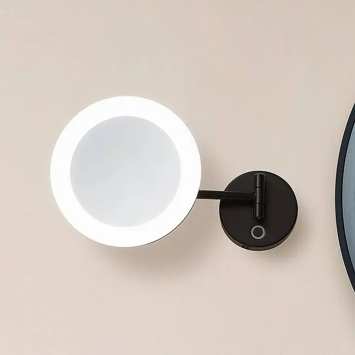 Lucande LED-Spiegelleuchte Fyria - schwarz, schwarz