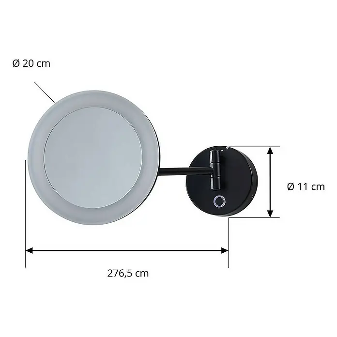 Lucande LED-Spiegelleuchte Fyria - schwarz, schwarz