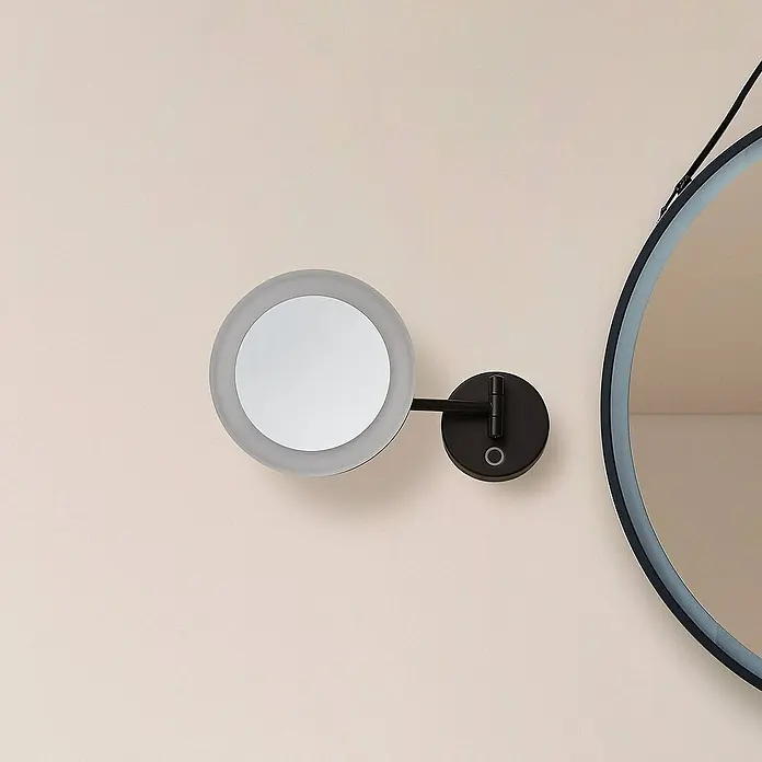 Lucande LED-Spiegelleuchte Fyria - schwarz, schwarz